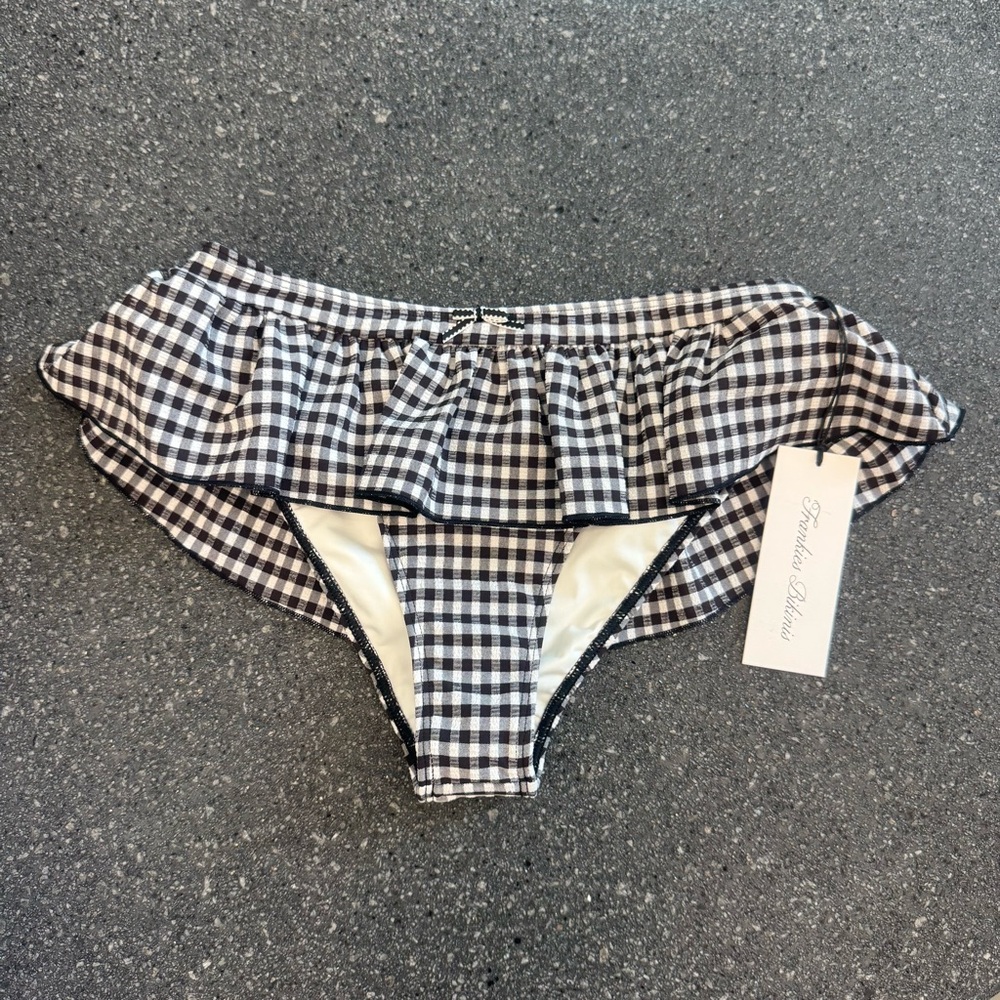 FRANKIES BIKINIS Augustine Gingham Swim Skirt